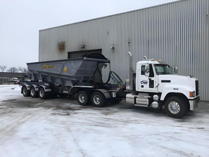 Transport, livraison et épandage de top soil en région montréalaise.
